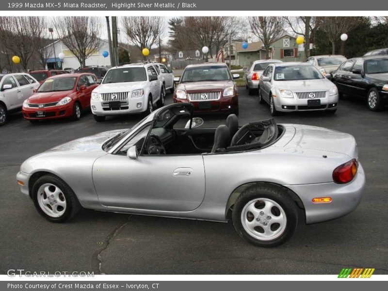 Highlight Silver Metallic / Black 1999 Mazda MX-5 Miata Roadster