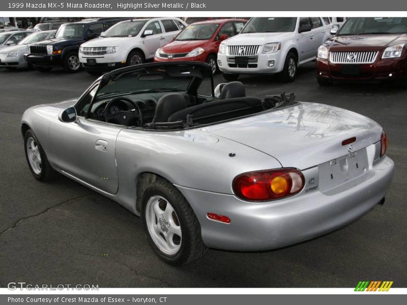 Highlight Silver Metallic / Black 1999 Mazda MX-5 Miata Roadster