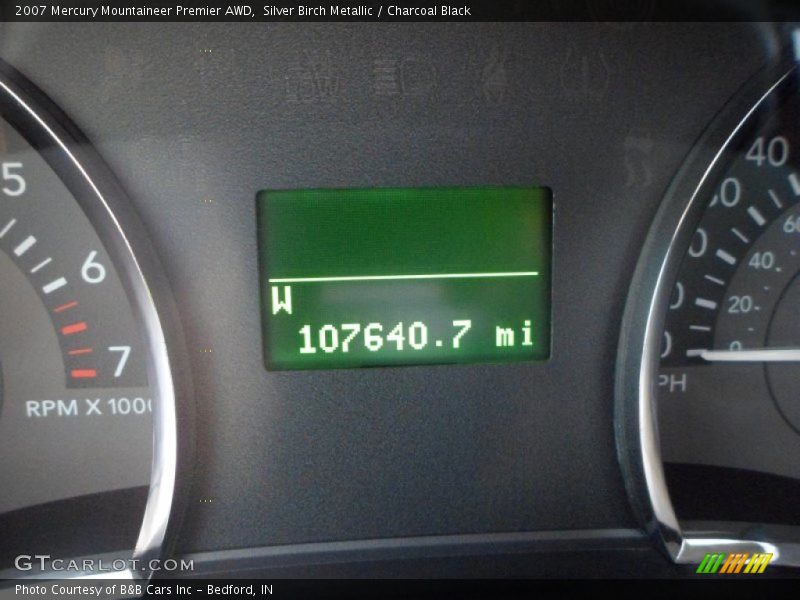 Silver Birch Metallic / Charcoal Black 2007 Mercury Mountaineer Premier AWD