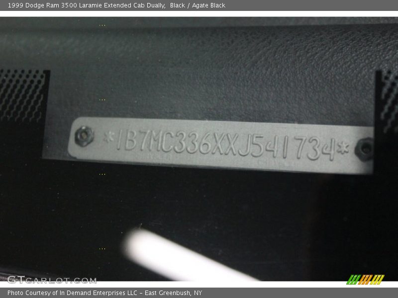 Black / Agate Black 1999 Dodge Ram 3500 Laramie Extended Cab Dually