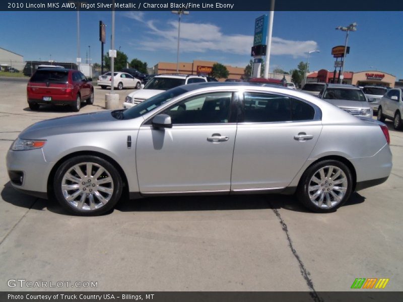 Ingot Silver Metallic / Charcoal Black/Fine Line Ebony 2010 Lincoln MKS AWD