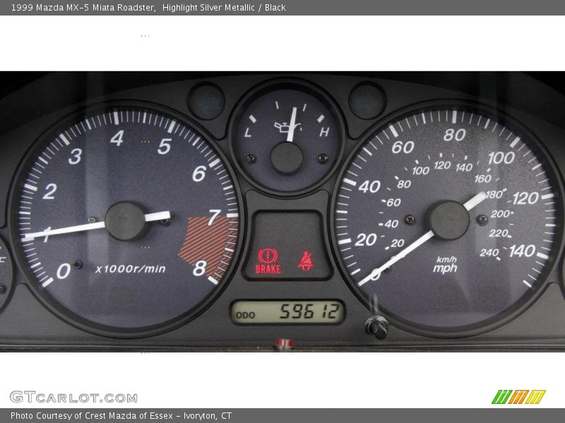 Highlight Silver Metallic / Black 1999 Mazda MX-5 Miata Roadster