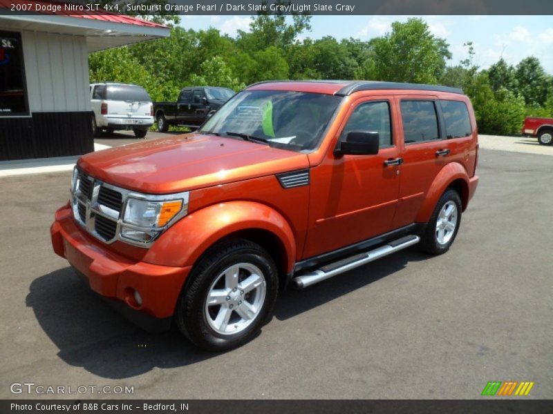 Sunburst Orange Pearl / Dark Slate Gray/Light Slate Gray 2007 Dodge Nitro SLT 4x4