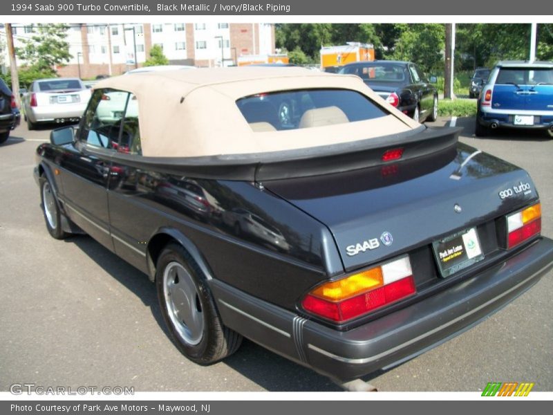 Black Metallic / Ivory/Black Piping 1994 Saab 900 Turbo Convertible