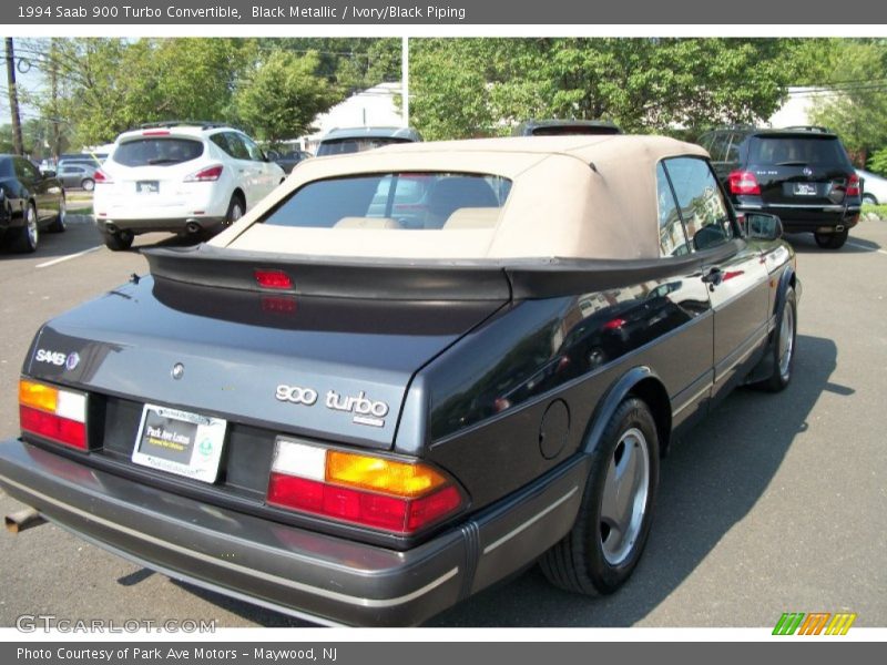 Black Metallic / Ivory/Black Piping 1994 Saab 900 Turbo Convertible