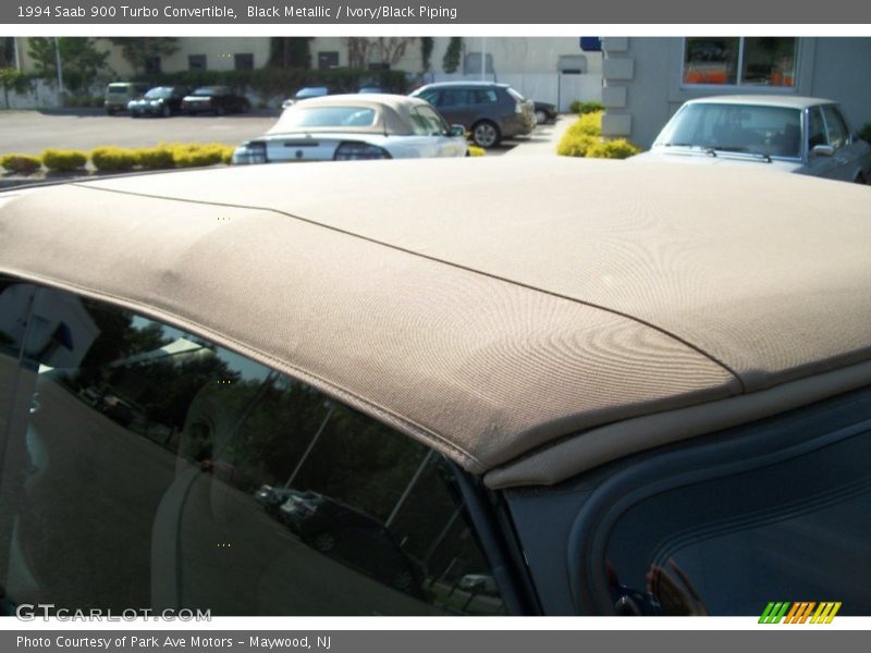 Black Metallic / Ivory/Black Piping 1994 Saab 900 Turbo Convertible
