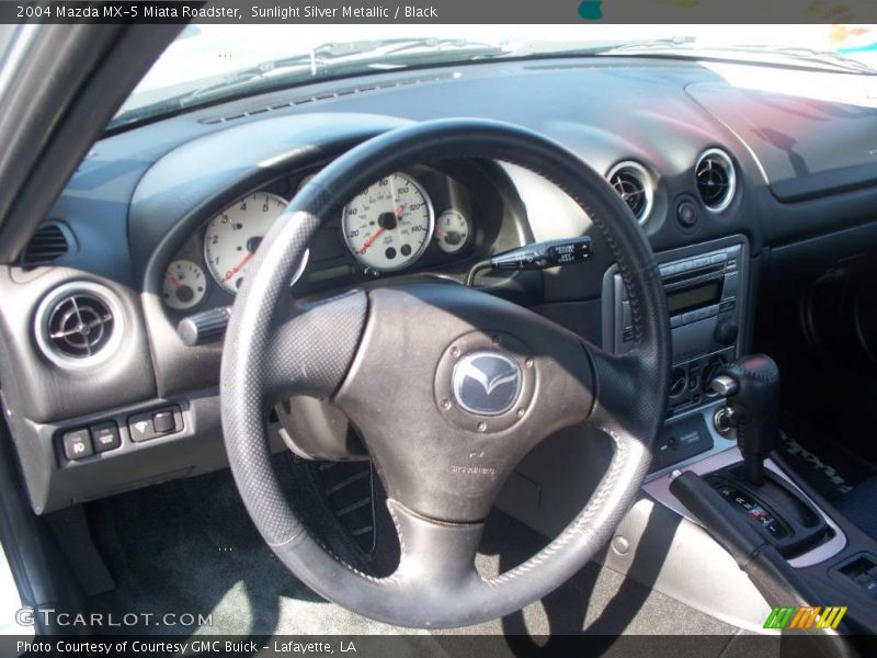 Sunlight Silver Metallic / Black 2004 Mazda MX-5 Miata Roadster