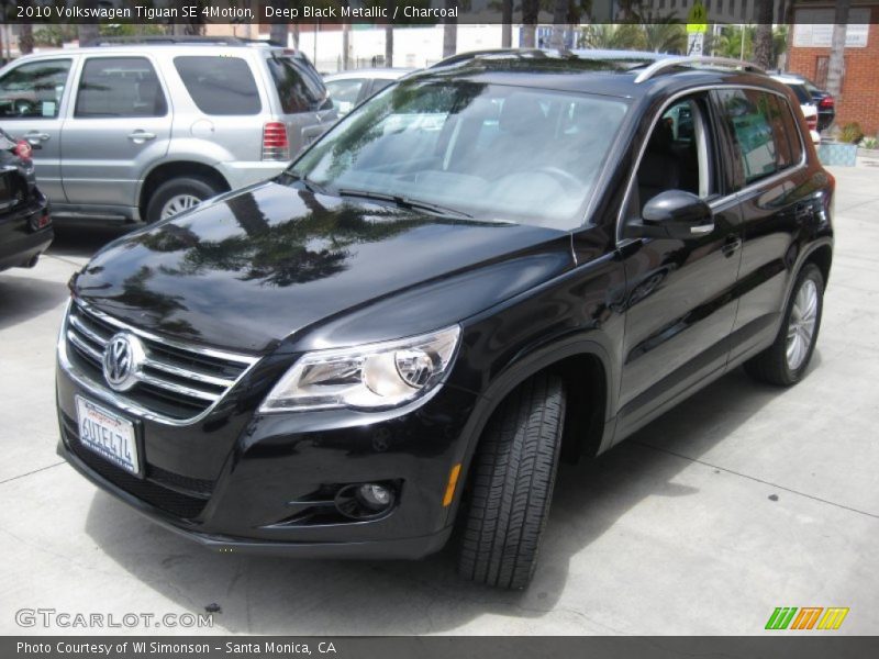Deep Black Metallic / Charcoal 2010 Volkswagen Tiguan SE 4Motion