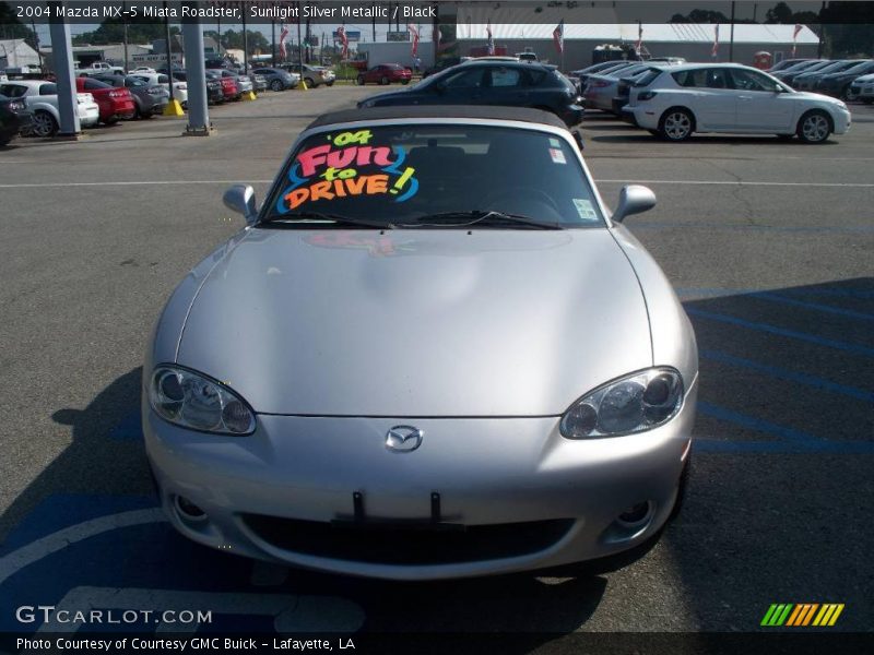 Sunlight Silver Metallic / Black 2004 Mazda MX-5 Miata Roadster