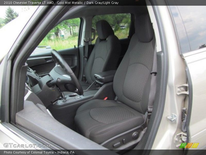 Gold Mist Metallic / Dark Gray/Light Gray 2010 Chevrolet Traverse LT AWD