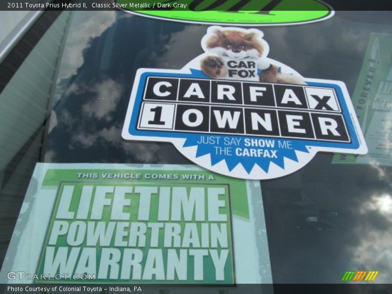 Classic Silver Metallic / Dark Gray 2011 Toyota Prius Hybrid II