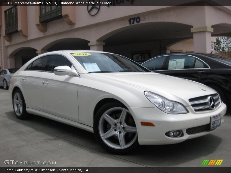 Diamond White Metallic / Black 2010 Mercedes-Benz CLS 550