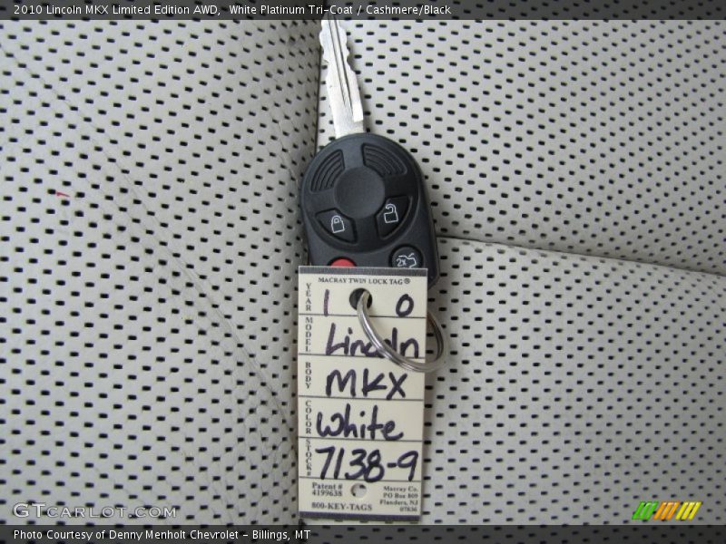 White Platinum Tri-Coat / Cashmere/Black 2010 Lincoln MKX Limited Edition AWD