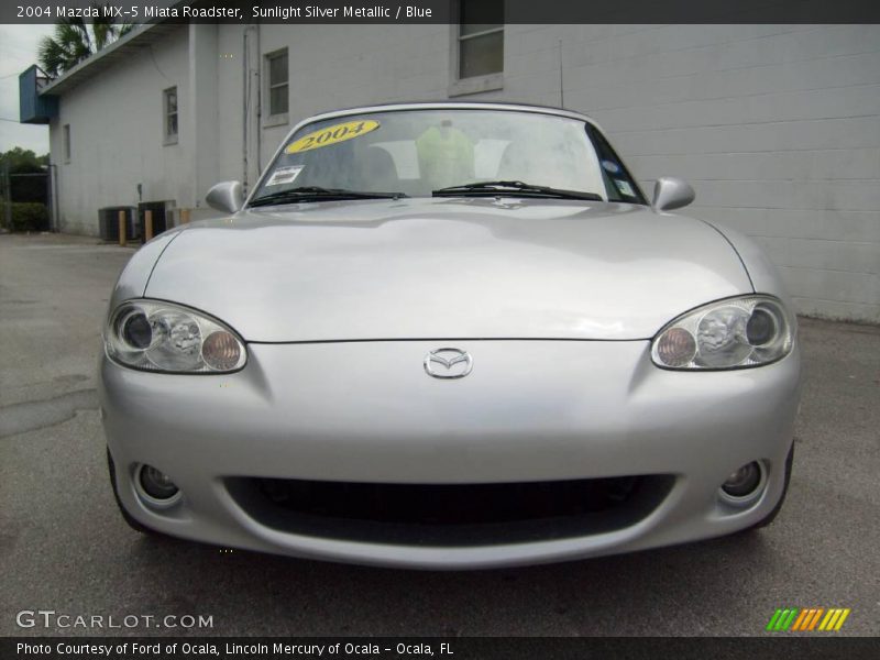 Sunlight Silver Metallic / Blue 2004 Mazda MX-5 Miata Roadster