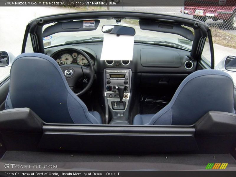 Sunlight Silver Metallic / Blue 2004 Mazda MX-5 Miata Roadster