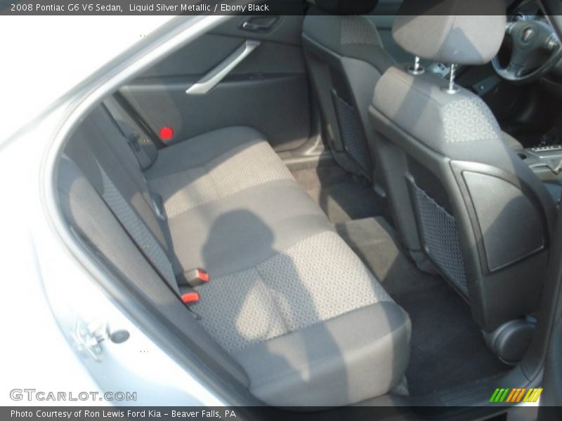 Liquid Silver Metallic / Ebony Black 2008 Pontiac G6 V6 Sedan
