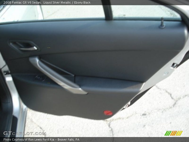 Liquid Silver Metallic / Ebony Black 2008 Pontiac G6 V6 Sedan