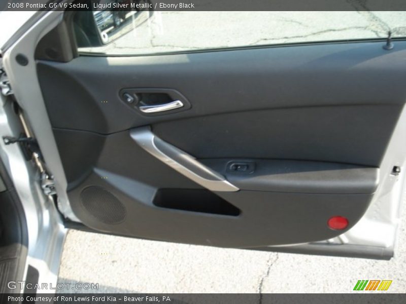 Liquid Silver Metallic / Ebony Black 2008 Pontiac G6 V6 Sedan