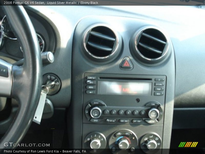 Liquid Silver Metallic / Ebony Black 2008 Pontiac G6 V6 Sedan