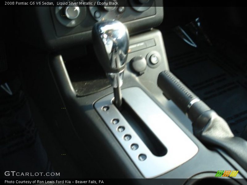 Liquid Silver Metallic / Ebony Black 2008 Pontiac G6 V6 Sedan