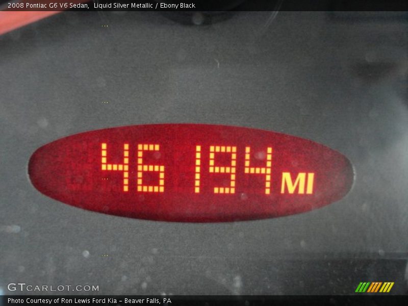 Liquid Silver Metallic / Ebony Black 2008 Pontiac G6 V6 Sedan