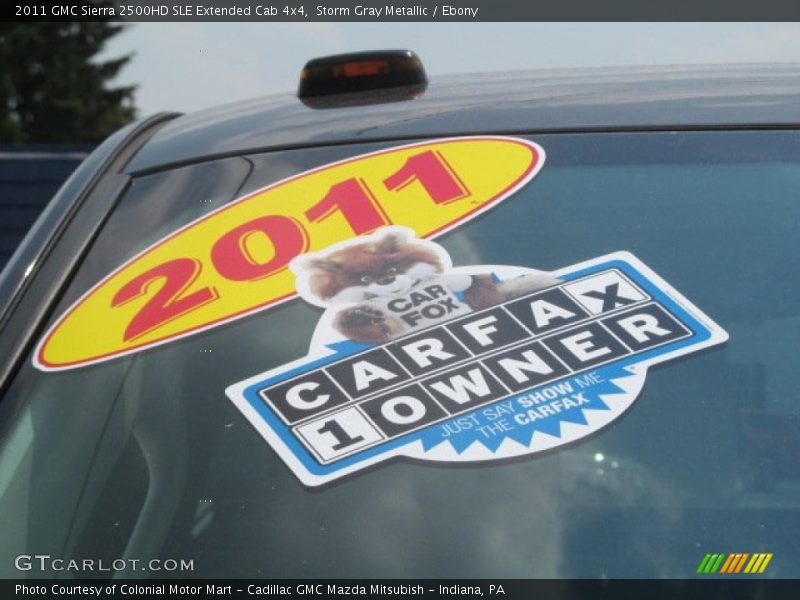 Storm Gray Metallic / Ebony 2011 GMC Sierra 2500HD SLE Extended Cab 4x4
