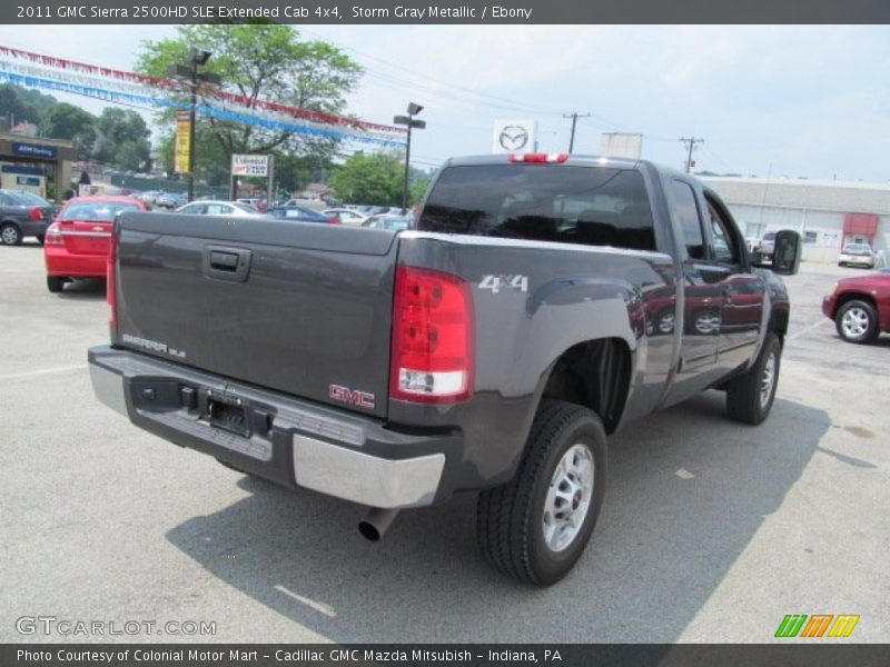 Storm Gray Metallic / Ebony 2011 GMC Sierra 2500HD SLE Extended Cab 4x4