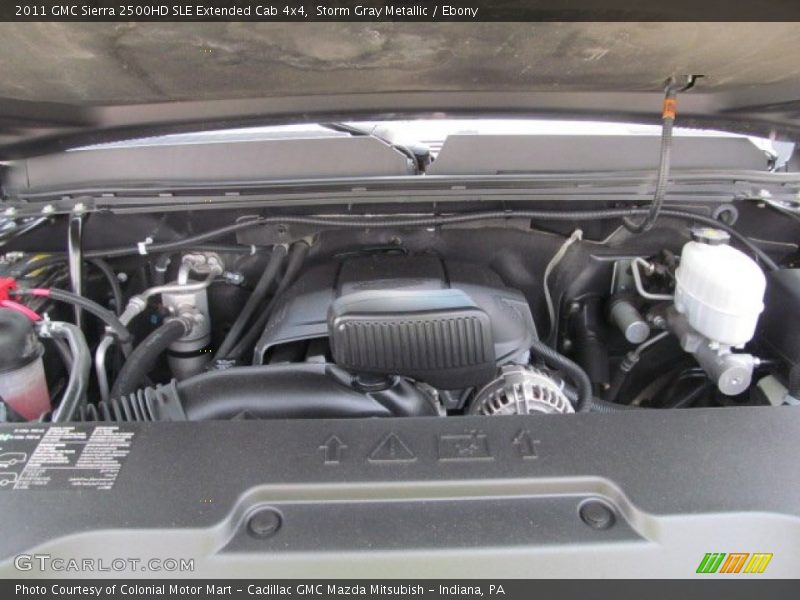 Storm Gray Metallic / Ebony 2011 GMC Sierra 2500HD SLE Extended Cab 4x4