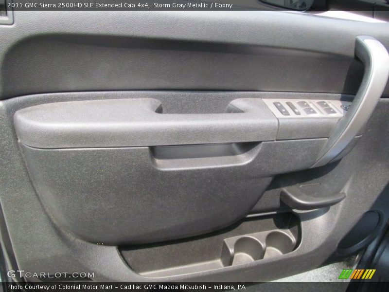 Storm Gray Metallic / Ebony 2011 GMC Sierra 2500HD SLE Extended Cab 4x4