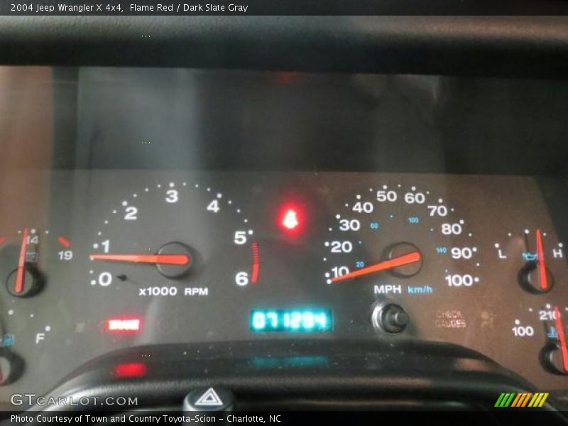 Flame Red / Dark Slate Gray 2004 Jeep Wrangler X 4x4