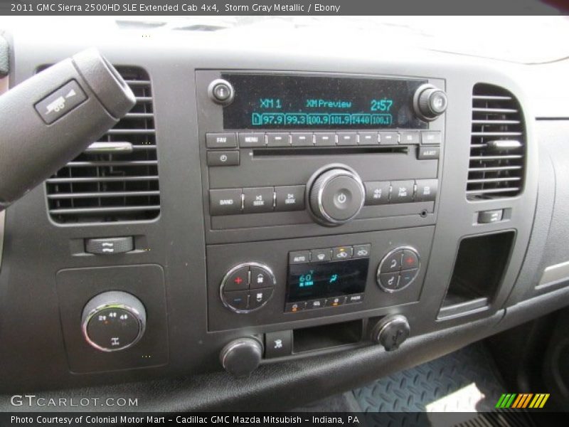 Storm Gray Metallic / Ebony 2011 GMC Sierra 2500HD SLE Extended Cab 4x4