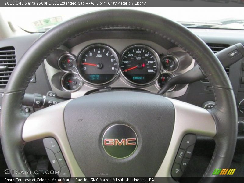 Storm Gray Metallic / Ebony 2011 GMC Sierra 2500HD SLE Extended Cab 4x4