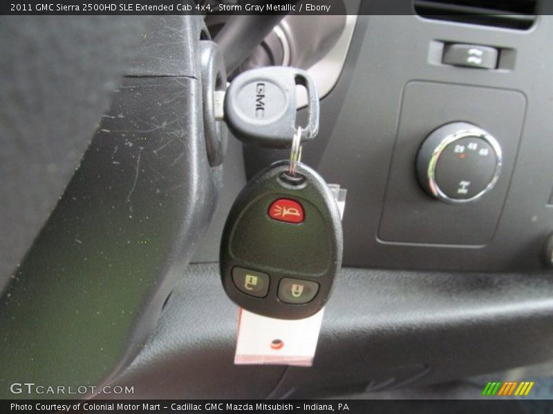 Storm Gray Metallic / Ebony 2011 GMC Sierra 2500HD SLE Extended Cab 4x4