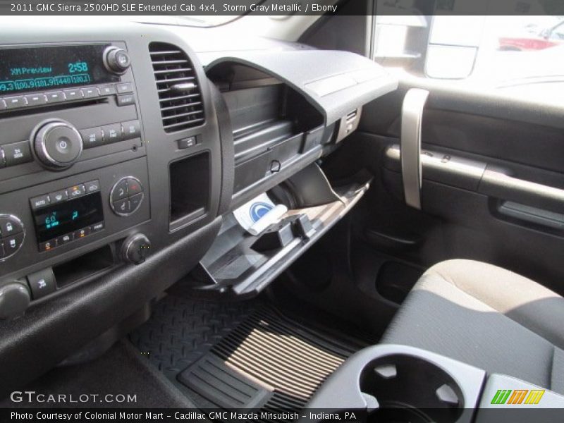 Storm Gray Metallic / Ebony 2011 GMC Sierra 2500HD SLE Extended Cab 4x4
