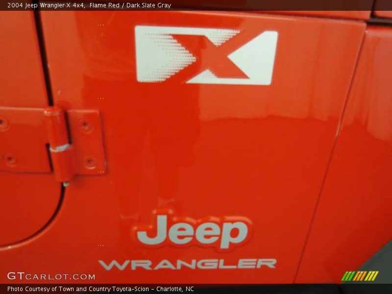 Flame Red / Dark Slate Gray 2004 Jeep Wrangler X 4x4