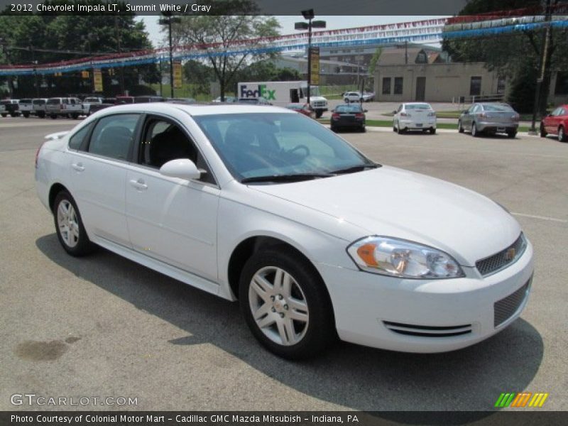 Summit White / Gray 2012 Chevrolet Impala LT