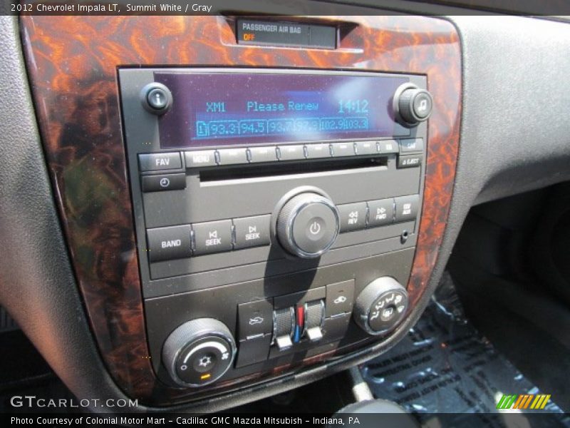 Summit White / Gray 2012 Chevrolet Impala LT