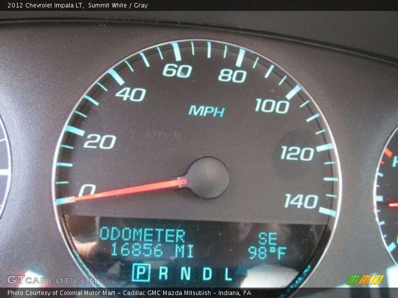 Summit White / Gray 2012 Chevrolet Impala LT