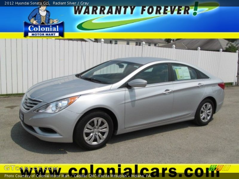 Radiant Silver / Gray 2012 Hyundai Sonata GLS