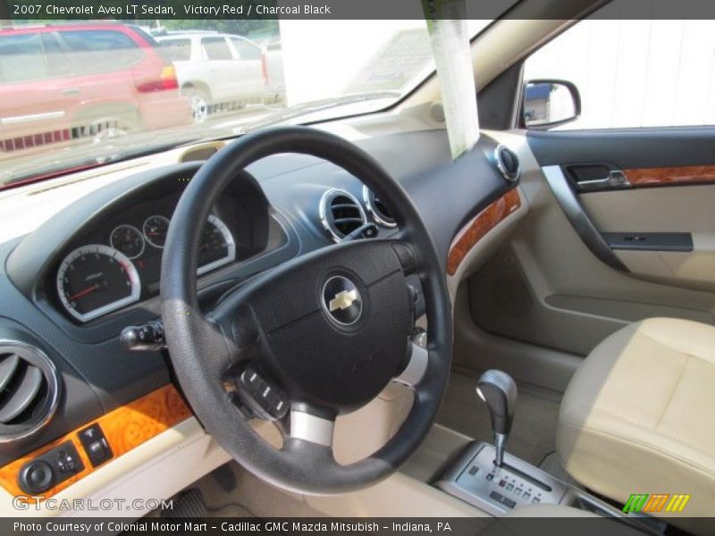 Victory Red / Charcoal Black 2007 Chevrolet Aveo LT Sedan