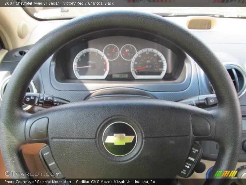 Victory Red / Charcoal Black 2007 Chevrolet Aveo LT Sedan