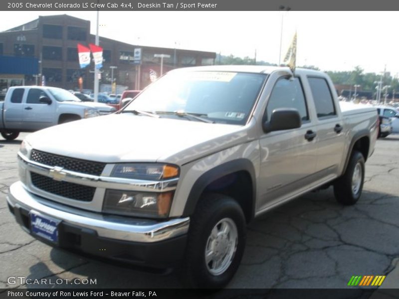 Doeskin Tan / Sport Pewter 2005 Chevrolet Colorado LS Crew Cab 4x4