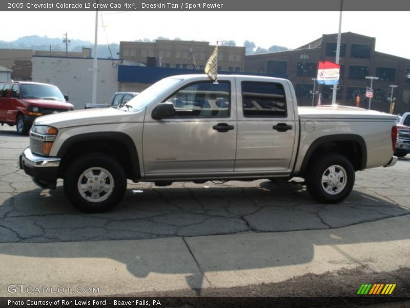 Doeskin Tan / Sport Pewter 2005 Chevrolet Colorado LS Crew Cab 4x4