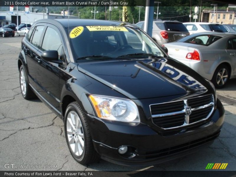 Brilliant Black Crystal Pearl / Dark Slate Gray 2011 Dodge Caliber Heat