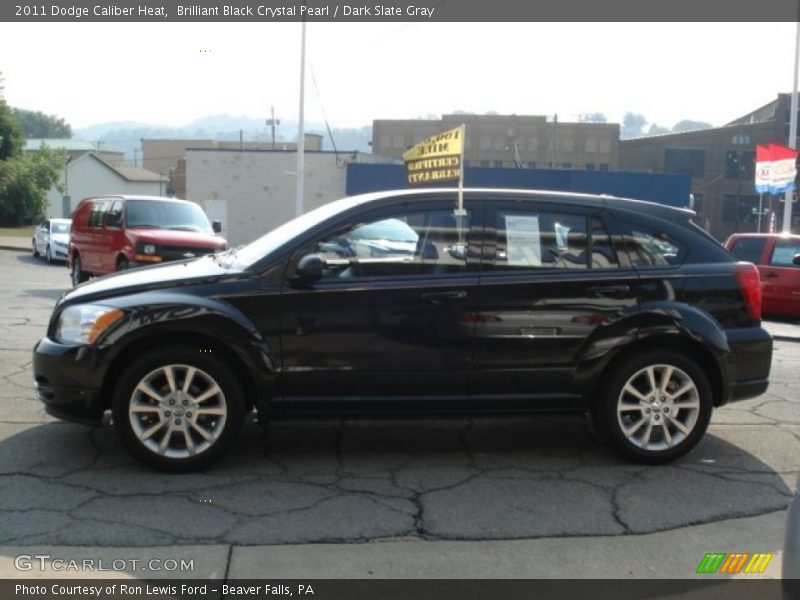 Brilliant Black Crystal Pearl / Dark Slate Gray 2011 Dodge Caliber Heat