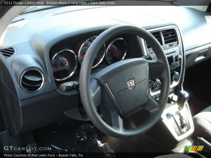 Brilliant Black Crystal Pearl / Dark Slate Gray 2011 Dodge Caliber Heat