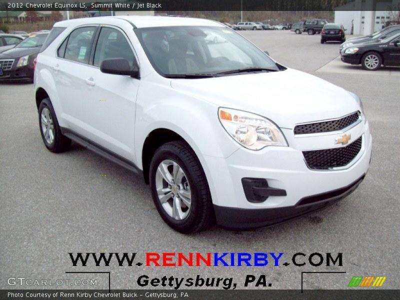 Summit White / Jet Black 2012 Chevrolet Equinox LS