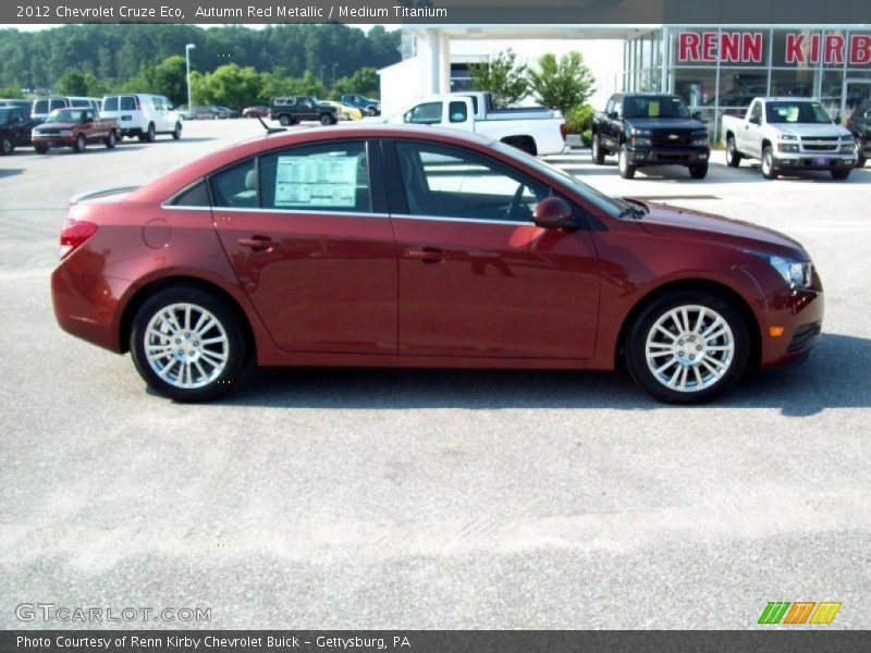 Autumn Red Metallic / Medium Titanium 2012 Chevrolet Cruze Eco