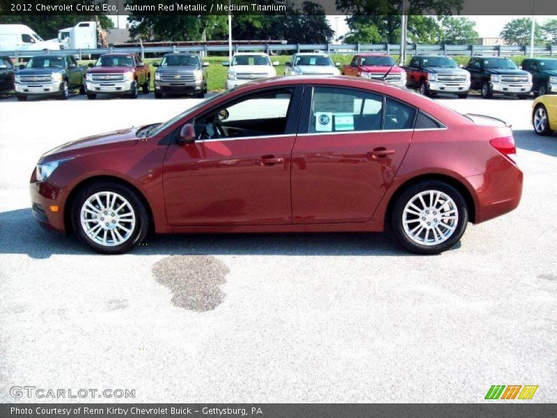 Autumn Red Metallic / Medium Titanium 2012 Chevrolet Cruze Eco