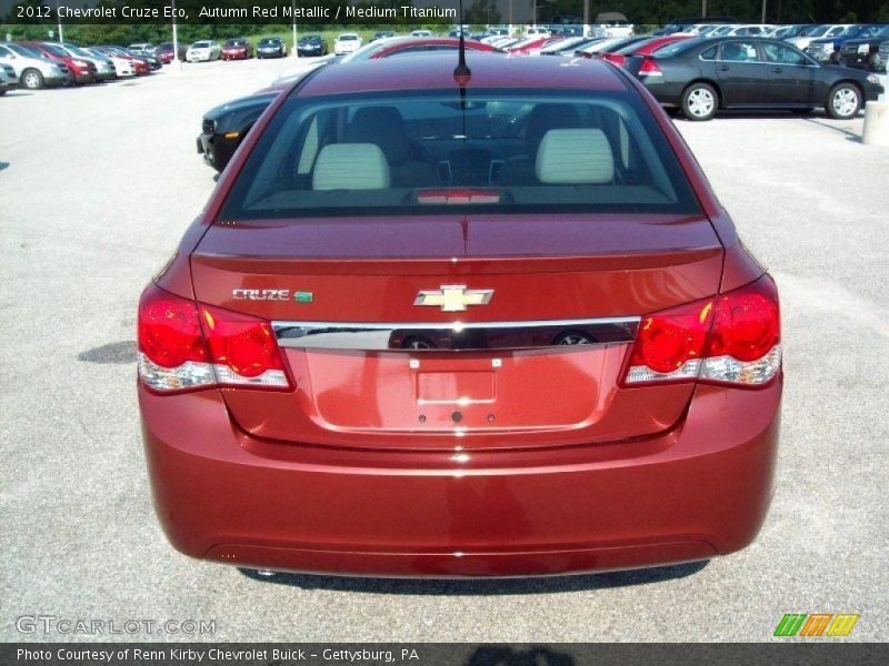 Autumn Red Metallic / Medium Titanium 2012 Chevrolet Cruze Eco